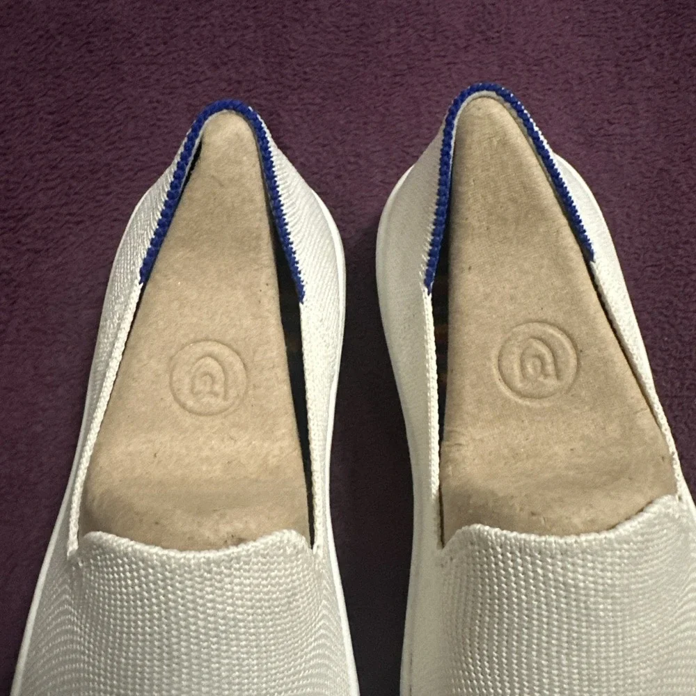 Rothy's Size EU 33 / US K2 The Kid White Rainbow Knit Slip On Sneaker Shoes